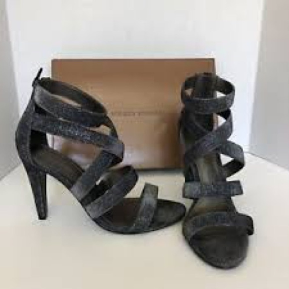 NWOB Audrey Brook sparkly silver strap heels size 9.5